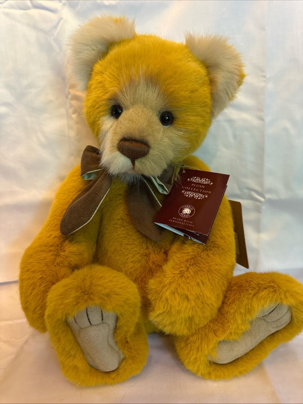 Charlie Bears Yellow Mrs Jones plush bear